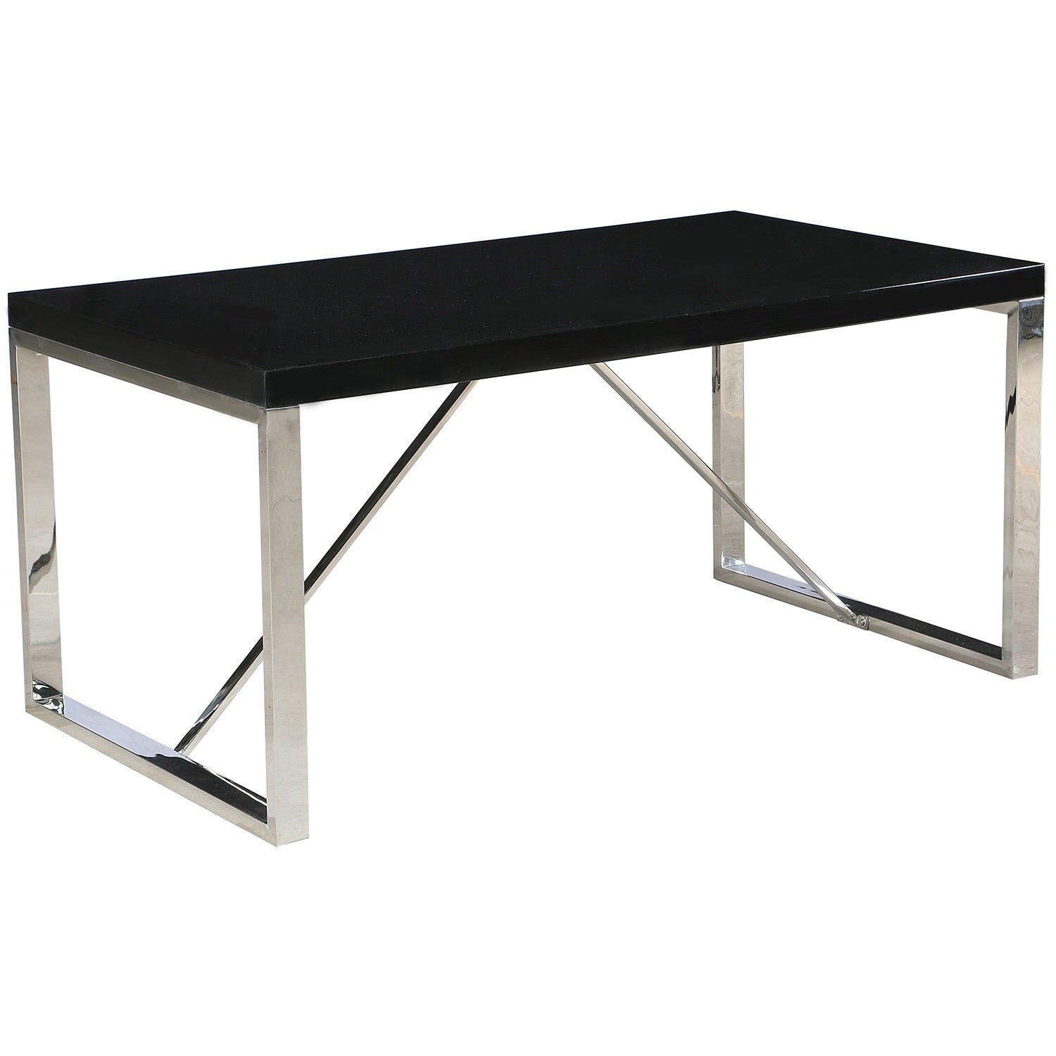 2Xhome Modern Designer Wood Top Dining Table With Metal Legs Strong Sturdy Frame Dining Room Table 70.75 Inches