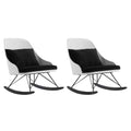 2Xhome Set Of 2 Modern Large Rocking Chair With Cushion Plastic Arm Chair Lounge Nursery Living Room Rocker Decor Furniture