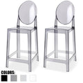 2Xhome Set Of 2 Smoke 25 Counter Height Stool For Kitchen Home Bar Work Outdoor With Back Side