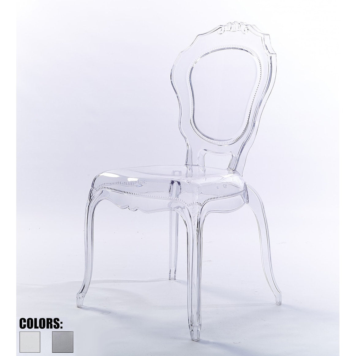 2Xhome Clear Transparent Crystal Design Plastic Chairs Side Chairs Dining Chair Modern Desk Accent Bedroom