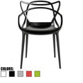 2Xhome Single Modern Contemporary Design Master Black Dining Armchairs
