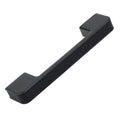 3 3 4 In. Center Embossed Leather Strip Cabinet Pulls Matte Black Pack Of 10