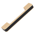 3 3 4 In. Center Embossed Leather Strip Cabinet Pulls Satin Gold Pack Of 10