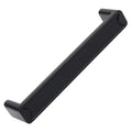 3 3 4 In. Center Embossed Leather Strip Rectangle Cabinet Pulls Matte Black Pack Of 25