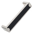 3 3 4 In. Center Embossed Leather Strip Rectangle Cabinet Pulls Satin Nickel Pack Of 10