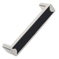 3 3 4 In. Center Embossed Leather Strip Rectangle Cabinet Pulls Satin Nickel Pack Of 25