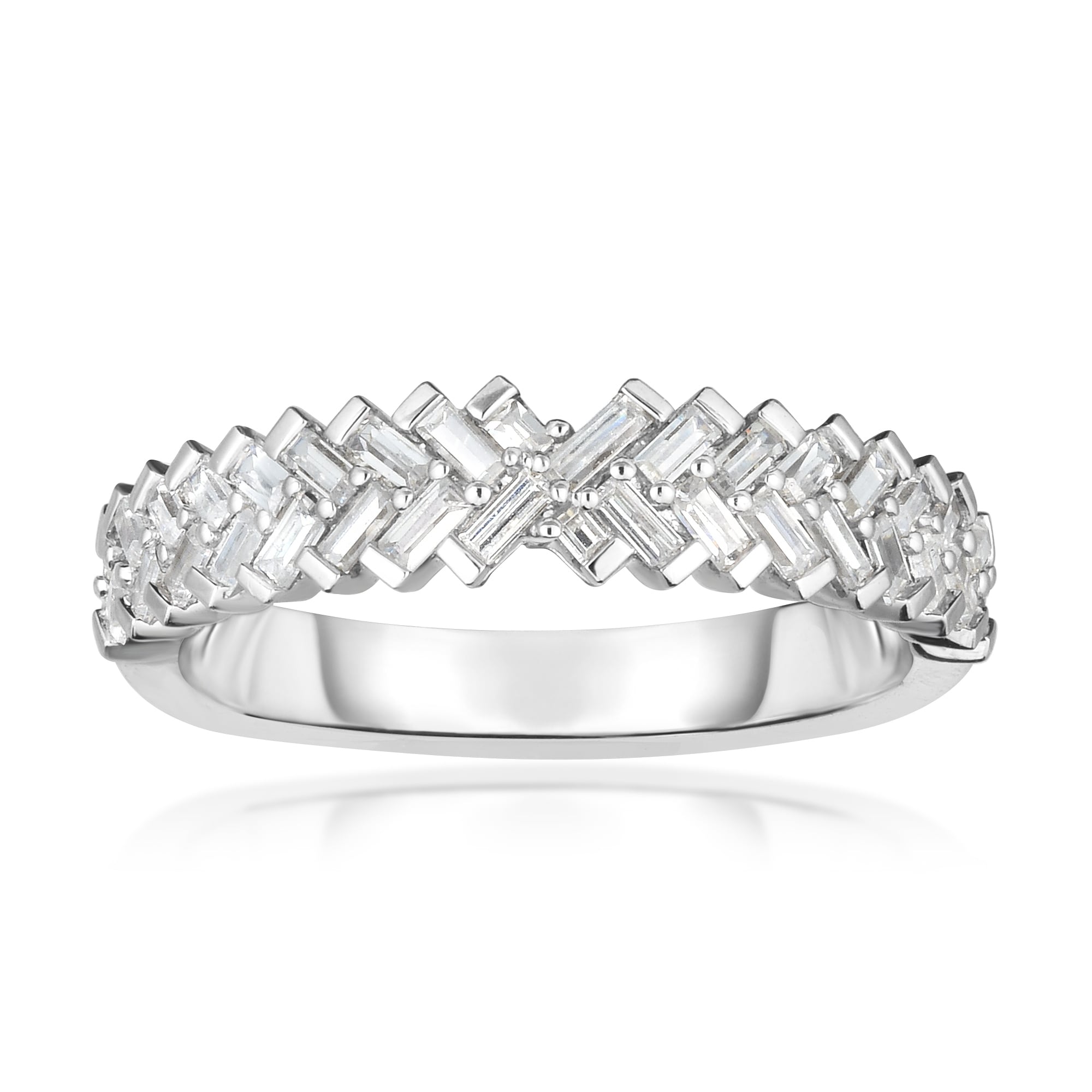 3 4 Cttw Natural Diamond 14Kt White Gold Ring