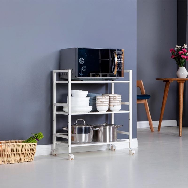 3 4Tier Steel Storage Shelving Kitchen Island Cart W Wheels