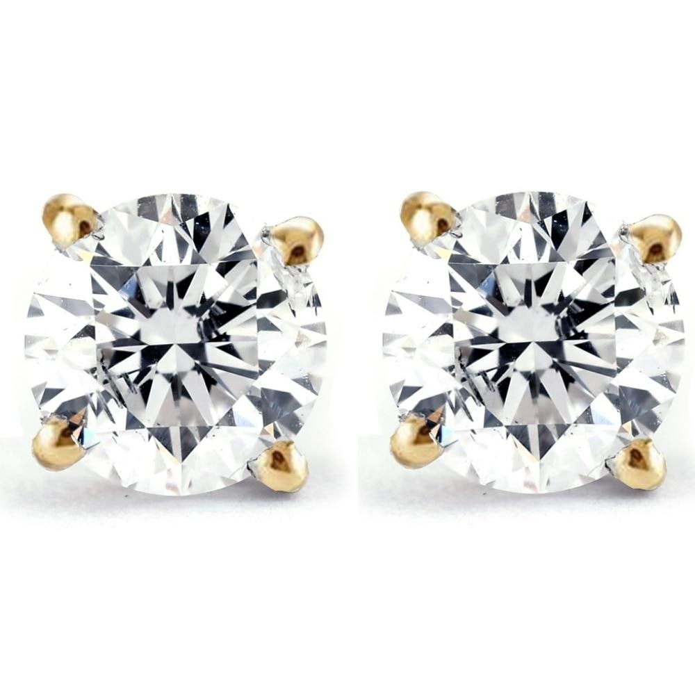 Bliss 14K Yellow Gold 3 4 Cttw Diamond Studs