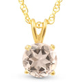 3 4Ct Morganite Solitaire Pendant 14K Yellow Gold