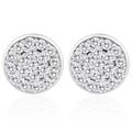 3 8 Ct Ex3 Lab Grown Diamond Pave Studs Womens Earrings Lab Grown 14K White Gold 8Mm