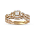 De Couer 10K Gold 3 8Ct Tdw Diamond Halo Birdal Ring