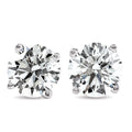 3 Ct Round Lab Created Diamond Screw Back Studs 14K White Gold