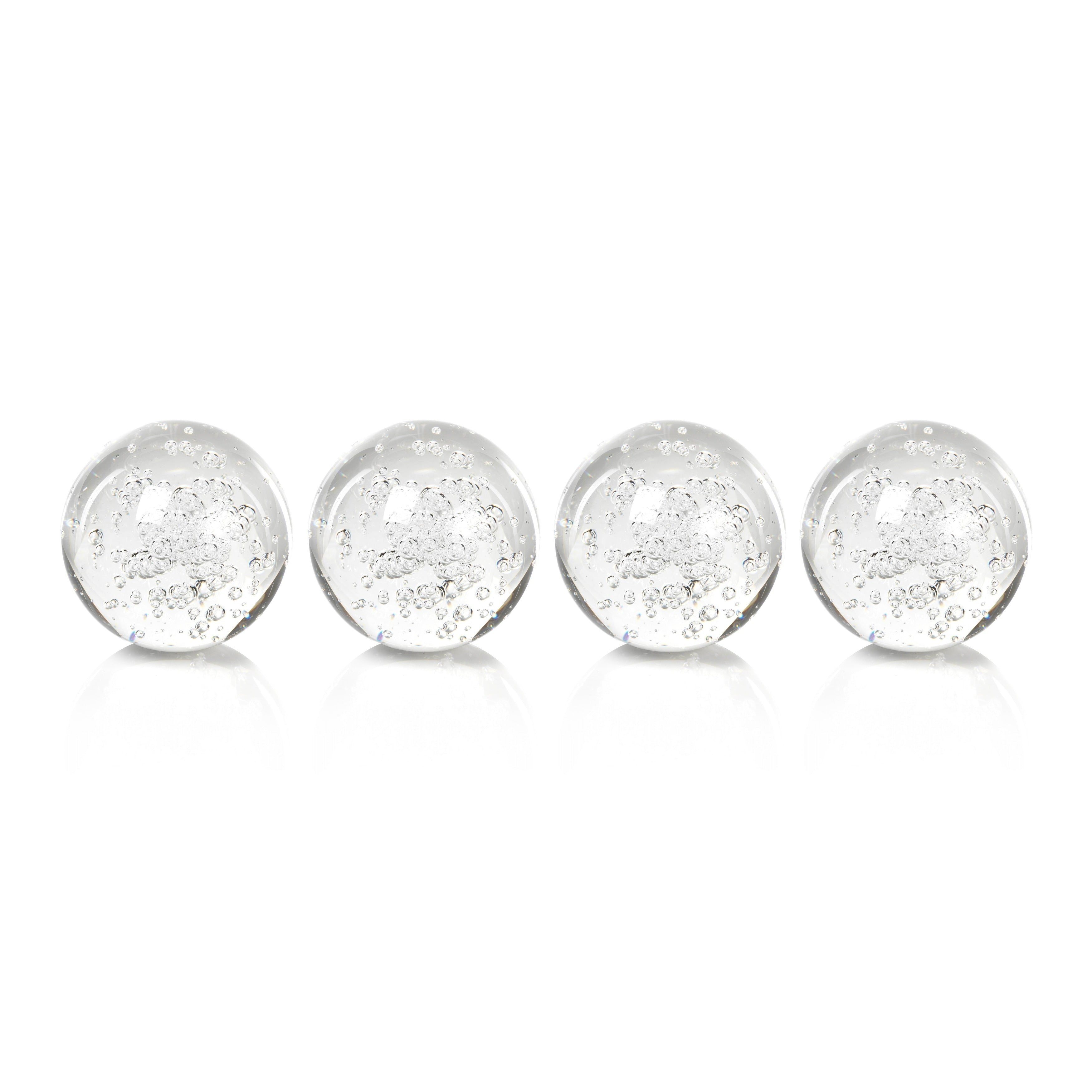 3 Crystal Decorative Ball Bubbles Design Set Of 4