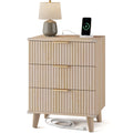 3 Drawer Dresser For Bedroom Nightstand With Charging Station