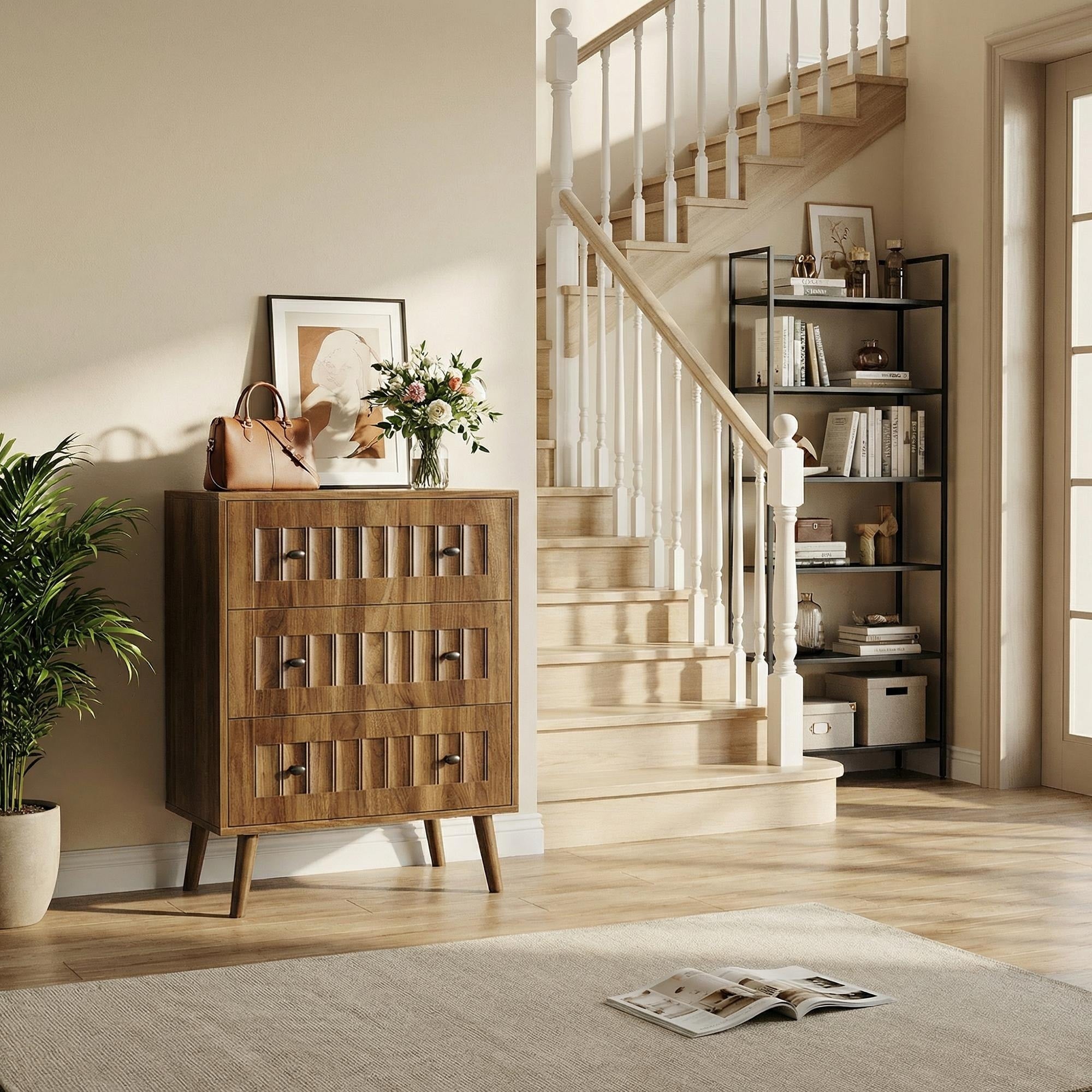 3 Drawer Dresser Modern Wardrobe Dresser Chest Of Drawers Wooden Storage Storage Cabinet Dresser Storage Cabinet