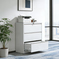 3 Drawer Lateral File Cabinet 35.4 Inch Wide Filing Cabinet Locking Heavy Duty File Cabinet Vertical Storage