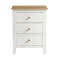 3 Drawer Nightstand With Solid Wood Knobs