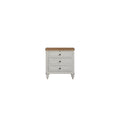 3 Drawer Nightstand With Usb Cement And Sand