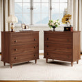3 Drawer Nightstands Set Of 2 31.5 Inch Extra Large Night Stand With Artistic Legs For Bedroom And Small Space