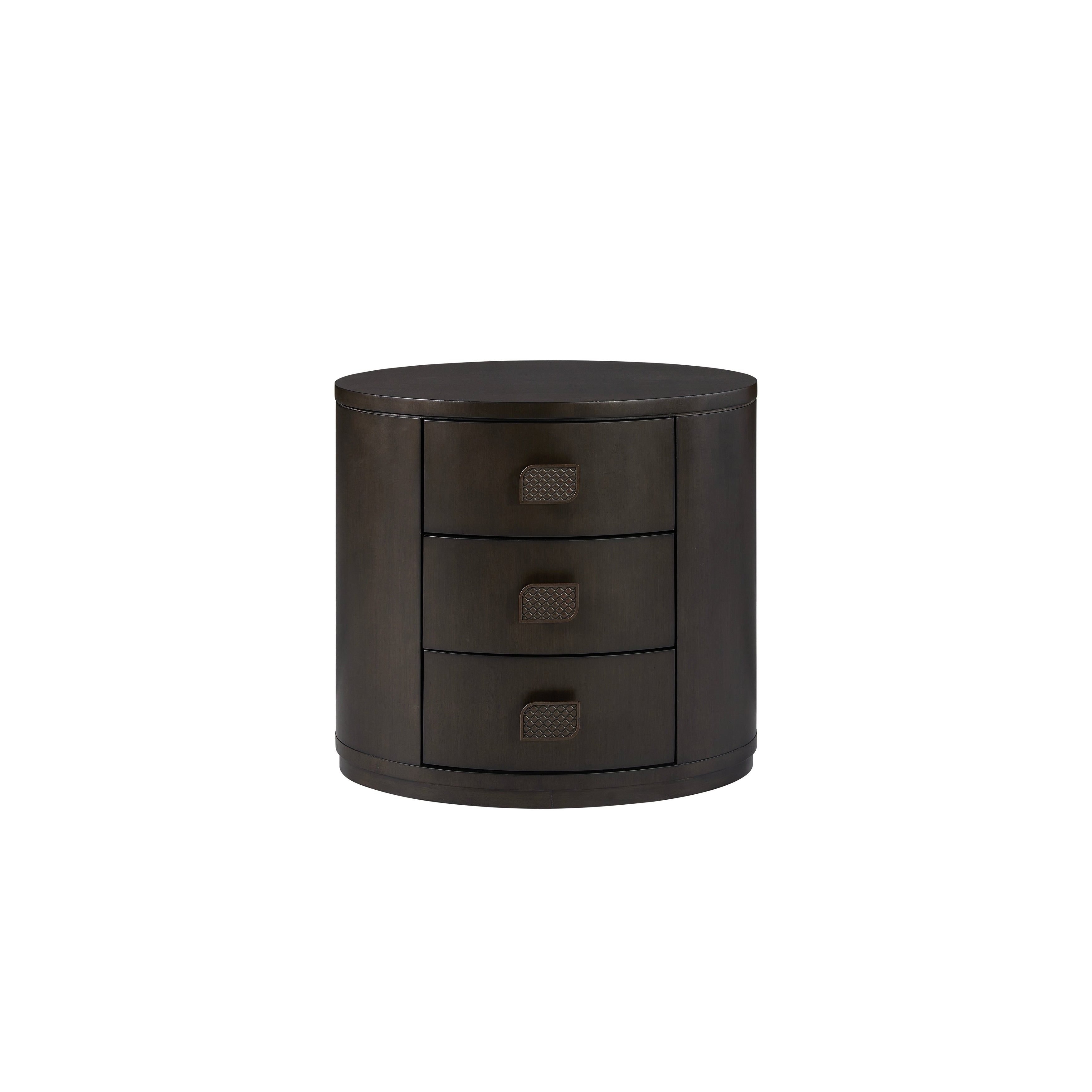 3 Drawer Oval Nightstand