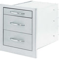 Cal Flame Stainless Steel Wide 3 Drawer Storage Unit