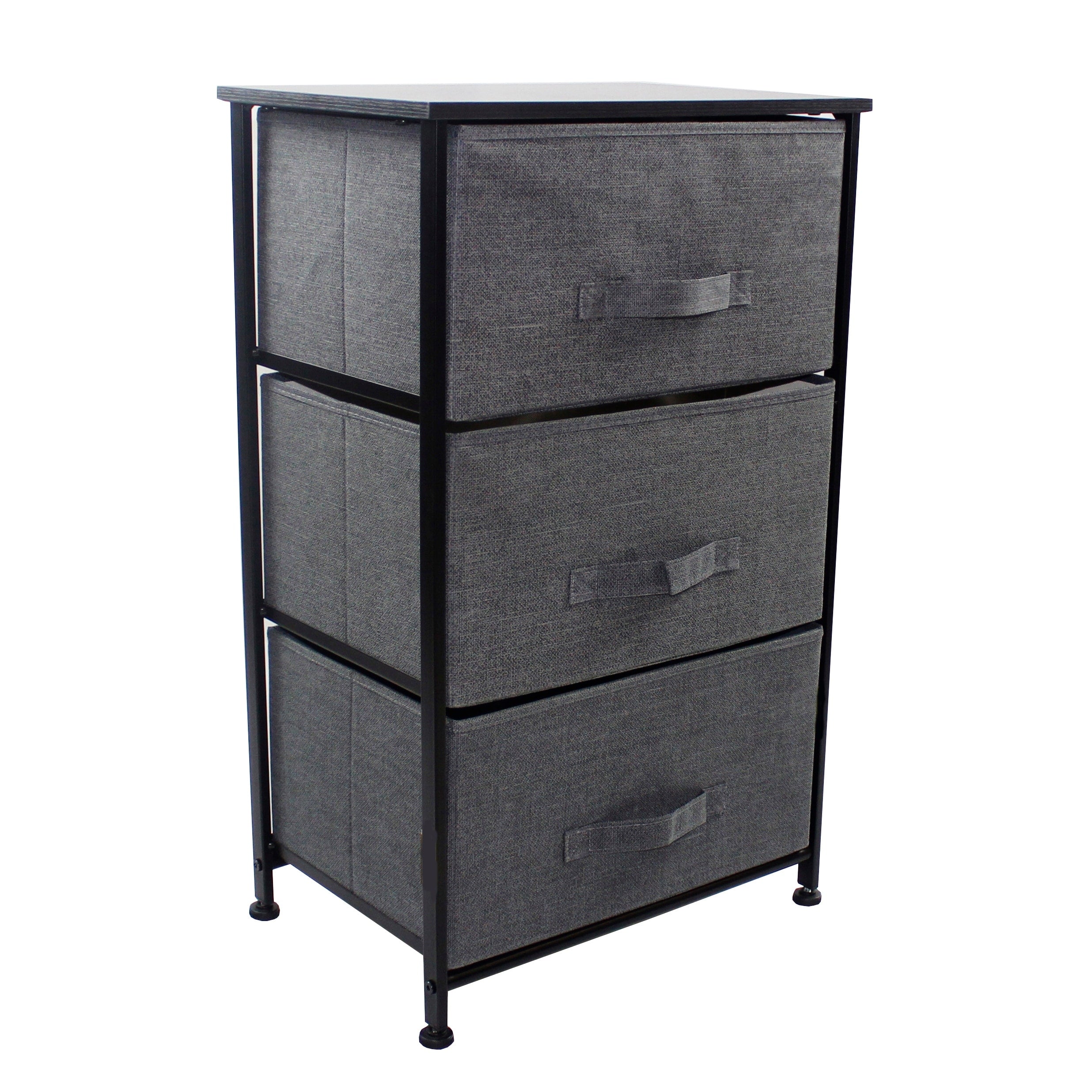 3 Drawers Chest Dresser Black