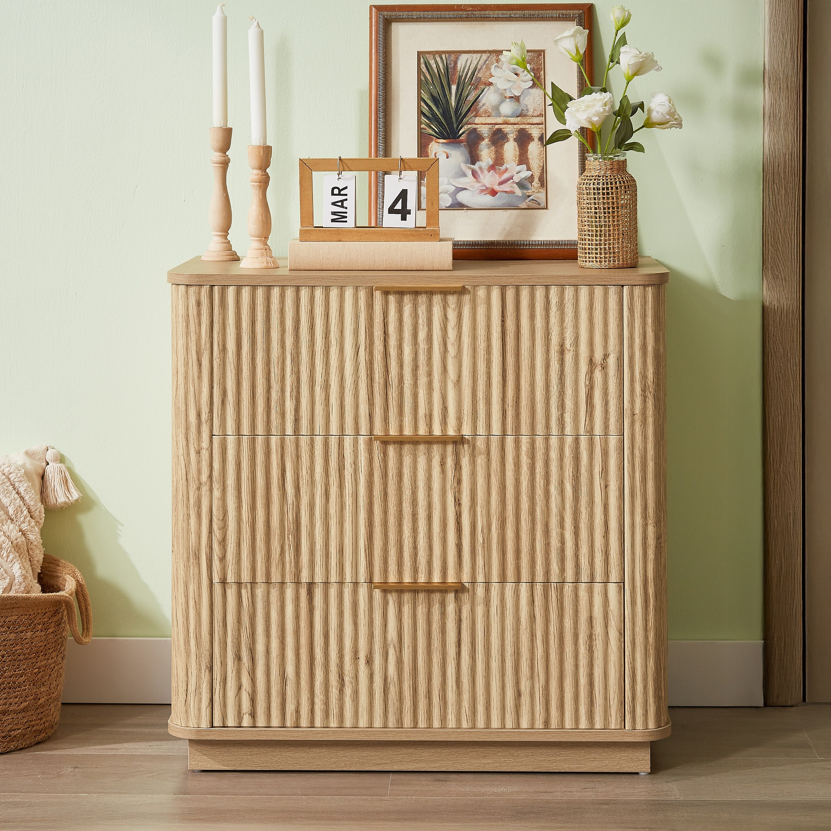 3 Drawers Drasser Chest Of Drawers For Bedroom Living Room Hallway Clothing Storage Cabinet Organizer