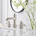 3 Holes Brushed Nickel Bathroom Sink Faucet