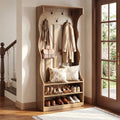 3 In 1 Coat Rack With Shoe Bench 70.87 Tall Hall Tree With 7 Hooks