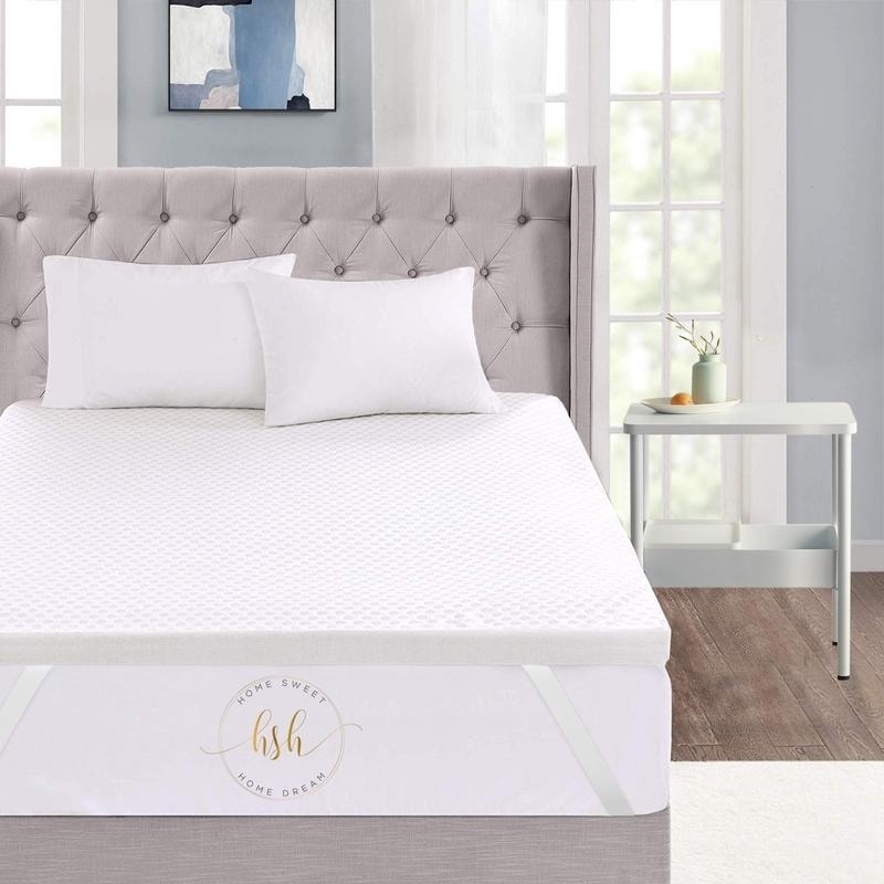3 Inch Memory Foam Mattress Topper With Removable Bamboo Cover