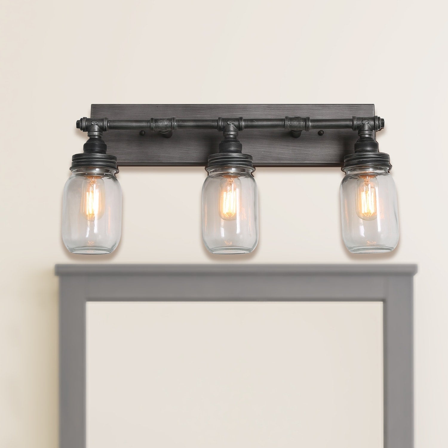 Carbon Loft Vawdrey 3 Light Black Wall Sconces Vanity Lights Bathroom