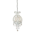 3 Light Chrome Chandelier With Clear Crystals