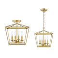 Mini Lantern Ceiling Light And Pendant In Gold