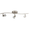 3 Light Led Flush Mount Ceiling And Wall Light In Brushed Nickel