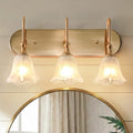 3 Light Modern Brass Gold Bathroom Vanity Light