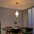 3 Light Modern Gold Led Pendant Light With White Smoke Glass Globes Dia.7.09 In