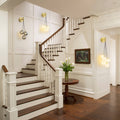 3 Light Modern Gold Metal Wall Sconce Glass Globe Shades