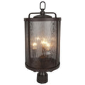 3 Light Outdoor Post Lighting In Bronze Finish