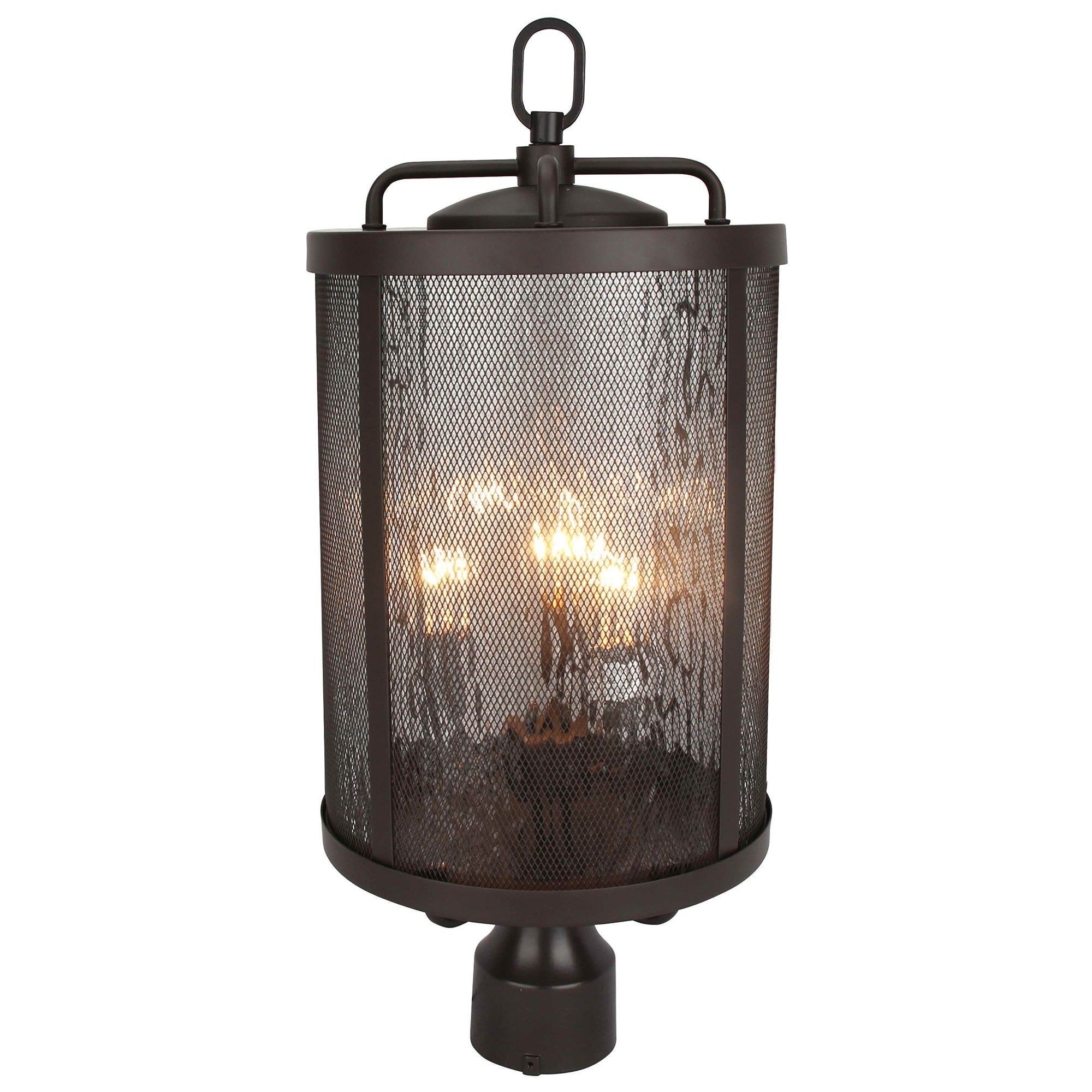 3 Light Outdoor Post Lighting In Bronze Finish