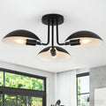 3 Light Semi Flush Mount Ceiling Light With Adjustable Shades E12 40W 7.87 Wide
