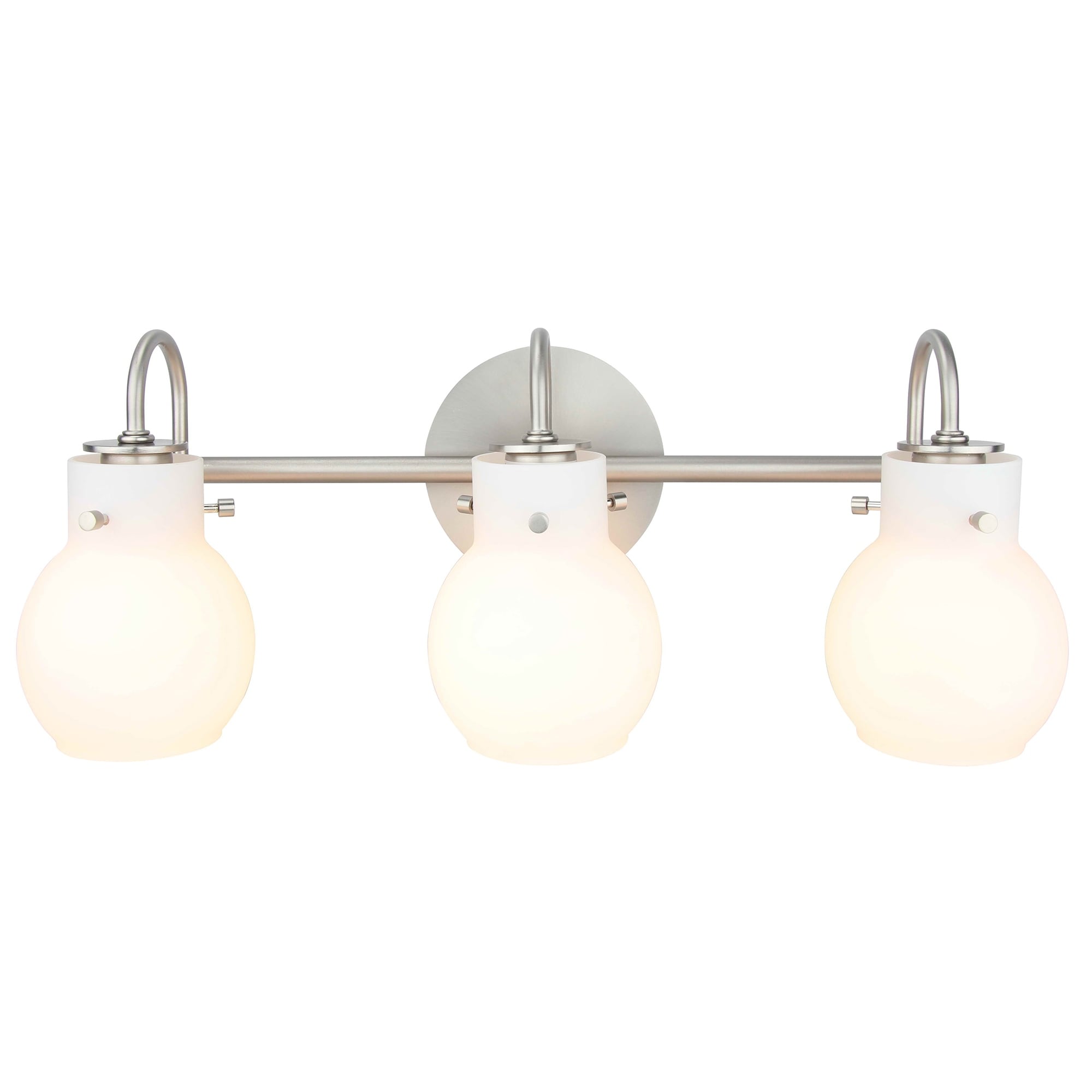 3 Light Vanity Lighting In Brushed Nickel Finish