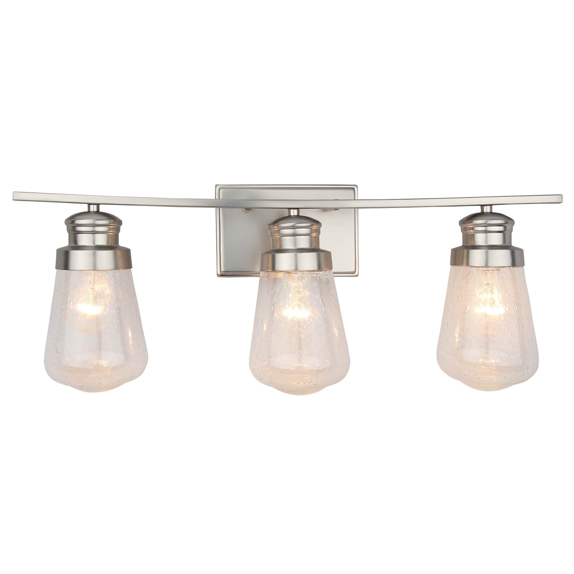 3 Light Vanity Lighting In Brushed Nickel Finish