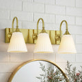 3 Light Wall Sconce With Frosted Textured Glass Shades
