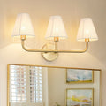 3 Light Woven Ivory String Shade Vanity Wall Lamp 23.6 In