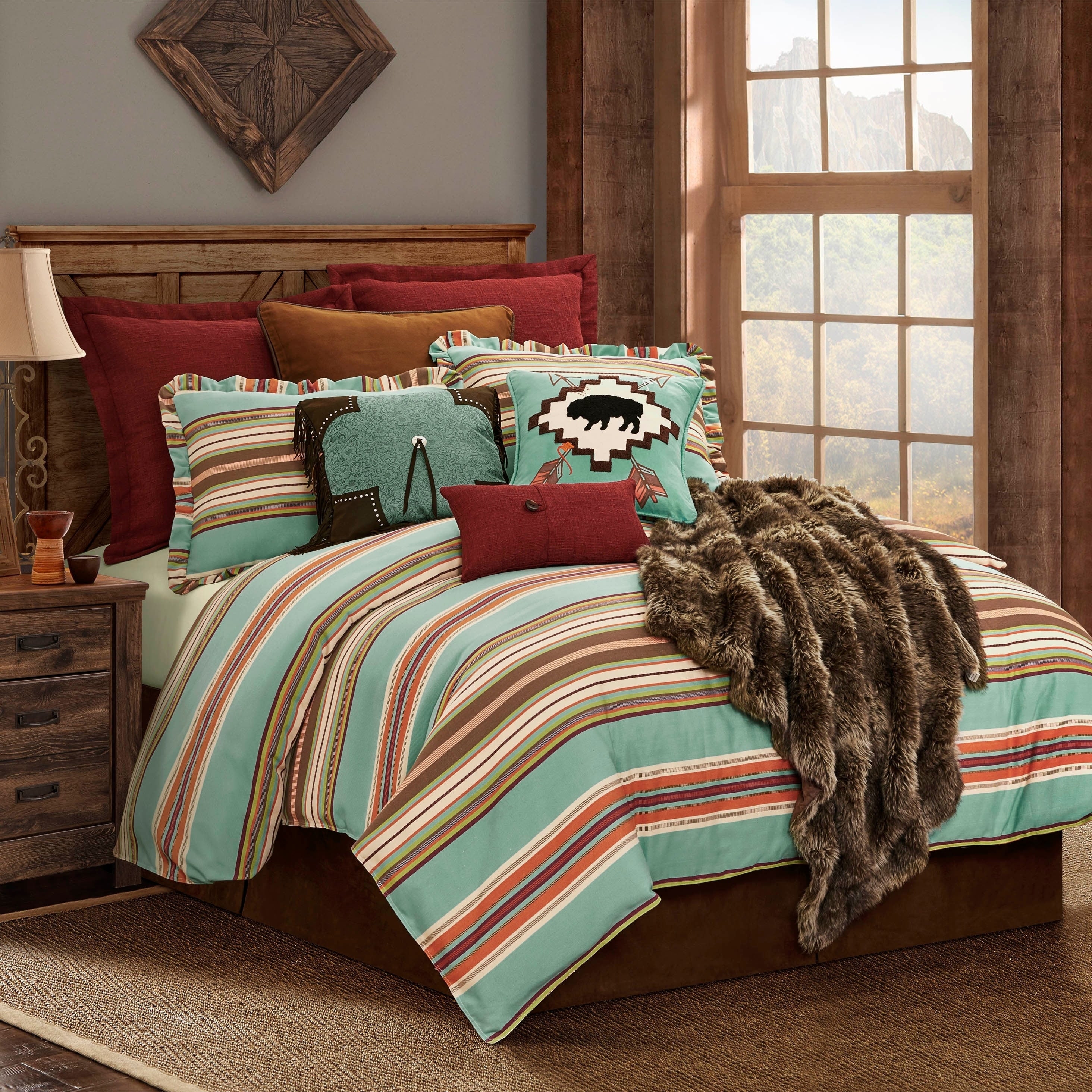 3 Pc Serape Comforter Set Super Queen Multi