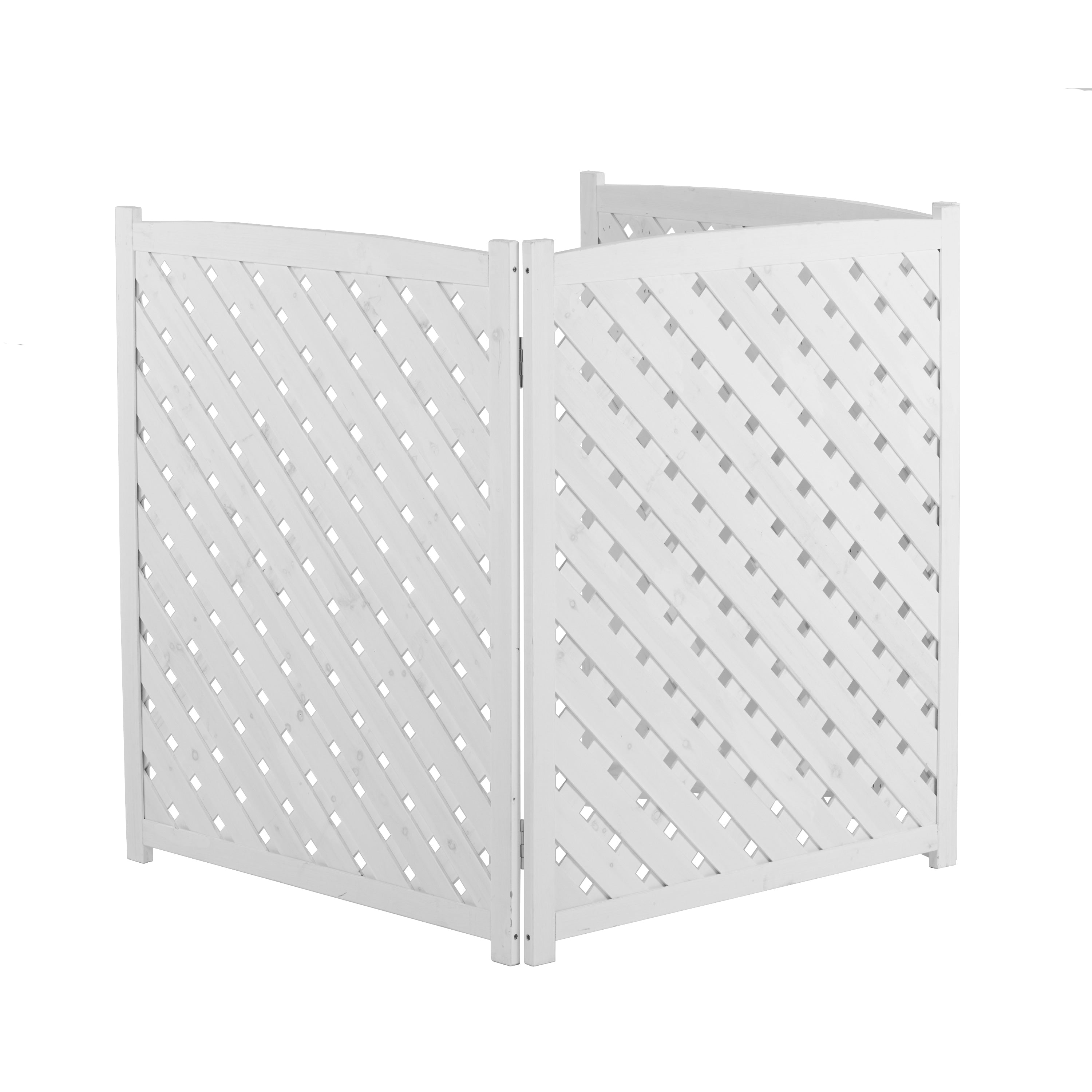 3 Panel Outdoor Air Conditioner Fence Screen Outside Wood Privacy Fence 32 W X 38 H