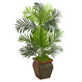 3 Paradise Palm Artificial Tree In Decorative Planter H 3 Ft. W 22 In. D 17 In