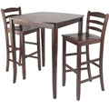 Winsome Inglewood 3 Piece Pub Dining Table With 2 Ladder Back Chairs