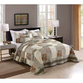 Porch Den Heckman Leopard Print 3 Piece Quilt Coverlet Set